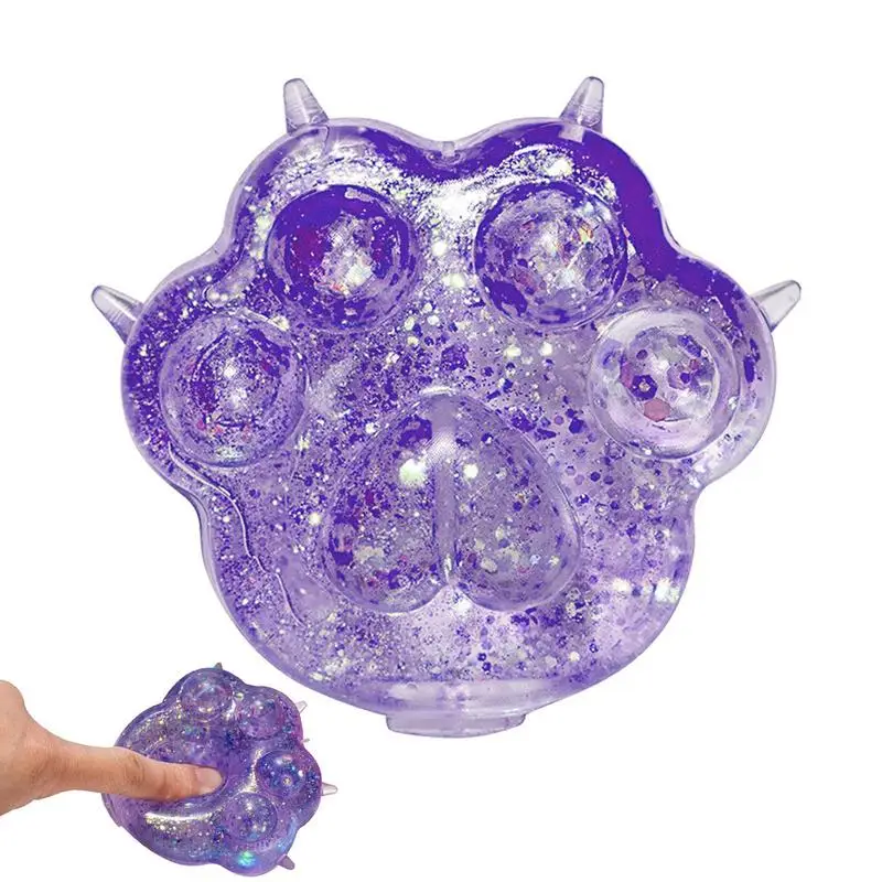 

Squeeze Cat Paw Toys Cat Paw Squeeze Vent Toy Waterproof Cat Paw Squeeze Toy Rebound Cat Paw Ball Fidget Toy For Holiday Birthda