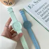 Creative Fashionable Macaron Color Square Watch Multicolored PU Watchband Quartz Watch Women Casual Watch 6