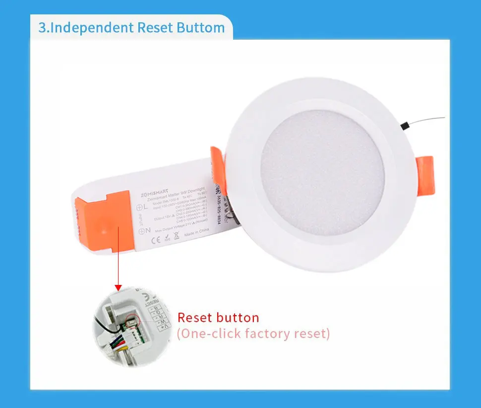Matter Over WiFi Smart LED Downlight 15W RGB+CW Dimmable Ceiling Lamp Homekit Al