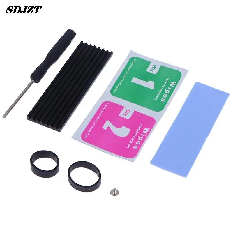 1 Set Aluminum M.2 Hard Disk Heatsink Heat Dissipation Radiator Cooling Silicon Thermal Pad Cooler For N80 NVME M2 2280 PCIE SSD 5