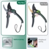 T TOVIA 8 Inch Garden Pruner Shears SK5 Blade Pruning Scissors for Bonsai Fruit Trees Flowers Branches Garden Pruners 3