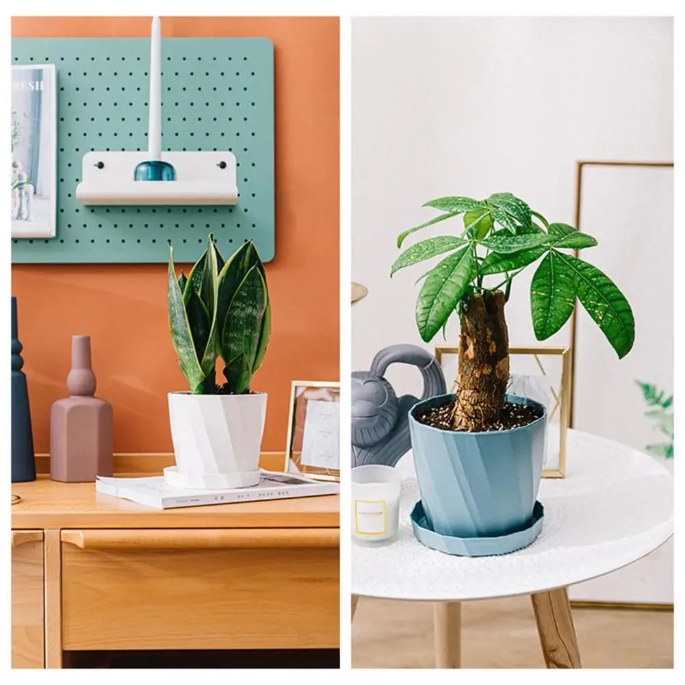 

Crack-resistant Flower Pot Colorful Plastic Plant Pots with Drainage Hole Vibrant Indoor/outdoor Flowerpots for House Plants