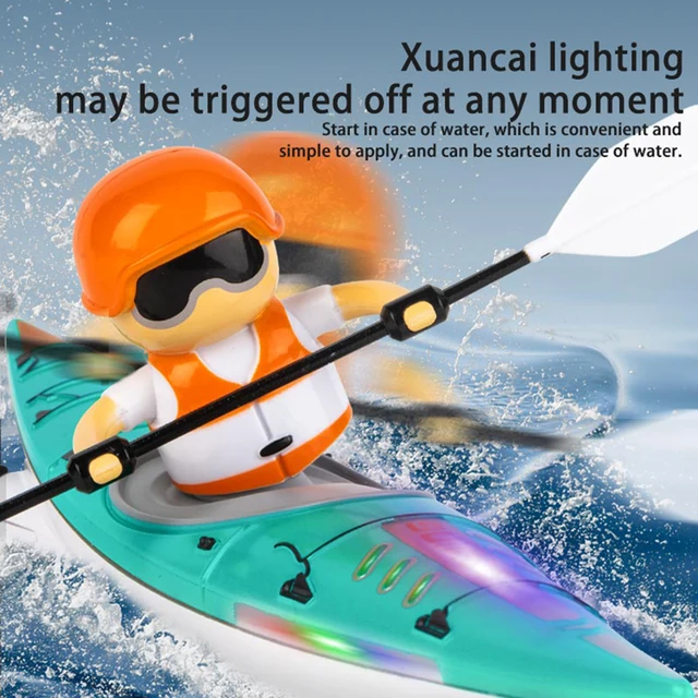 HC 810 RTR 2.4G RC Boat Colorful Paddle Remote Control Rowing LED Lights 360 Driving Dual Modes Waterproof Ship Underwater 3