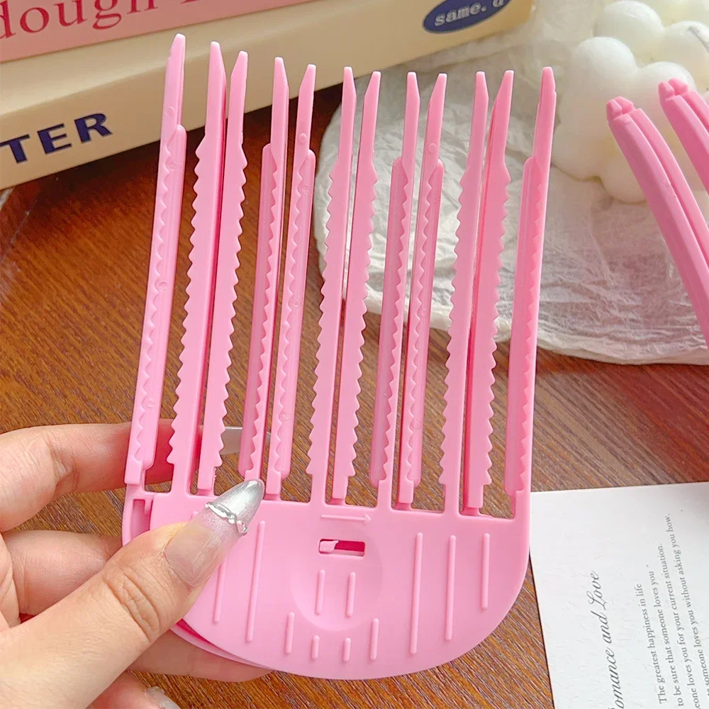 Portable 3/6Teeth Fluffy Hair Roots Clips Comb Lazy Hair Top Styling Curling Barrel Korean Hairs Clip Volume Wind Sculpting Comb
