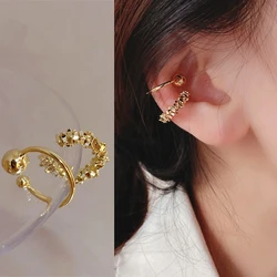 Punk Metal Ear Cuff Clip Earrings Non-Piercing Bone C-shaped Earring Fake Cartilage Ear for Women Fashion Jewelry 2Pcs/Set