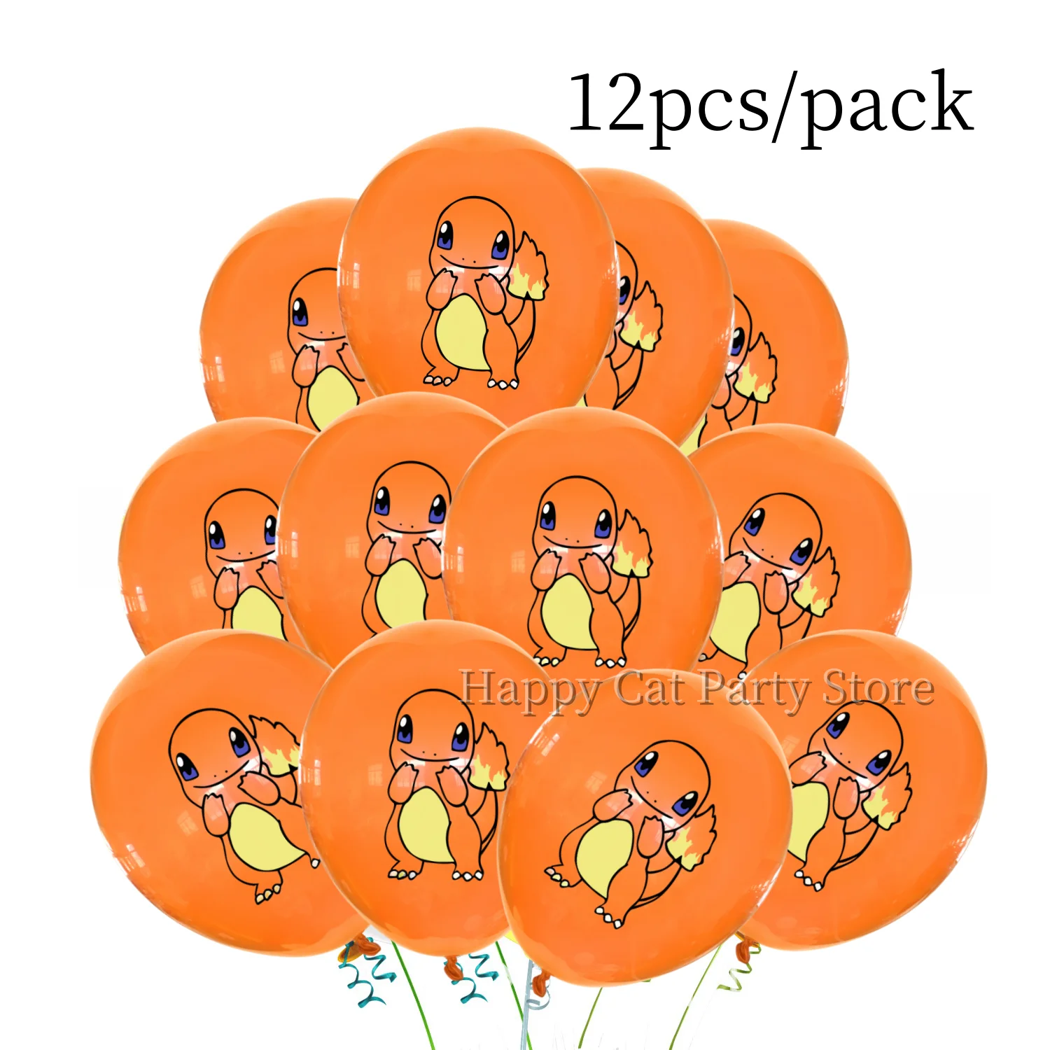 Charizard Ballon-Set „Alles Gute zum Geburtstag“ Folienballon Party-Deko Charizard Latex-Ballons Baby-Shower Kinder Jungen Party-Zubehör – Detail 5
