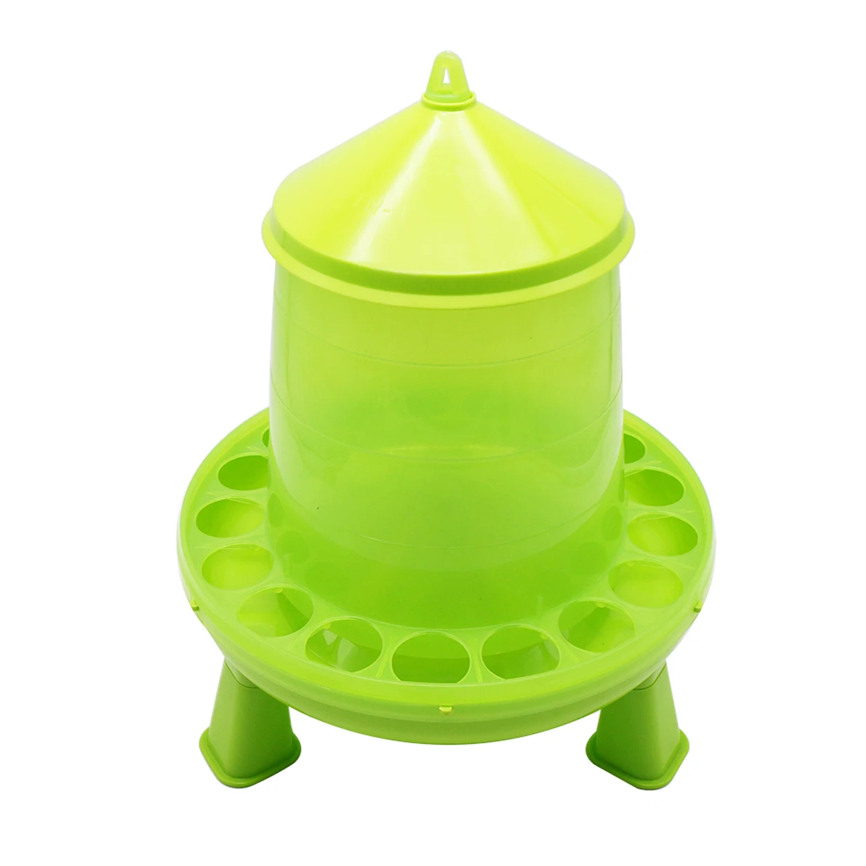 

1PC Poultry Feeder Chicken Feeder with Stand Legs and Cover Pigeon Quail Feeding Bucket Large Poultry Automatic Feeder 4kg
