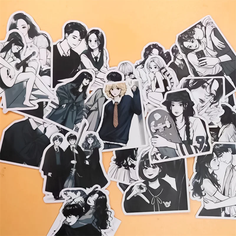 23pcs Love Each Other\'s Men And Women Stickers Crafts And Scrapbooking Stickers Book Student Label Decorative DIY Stationery