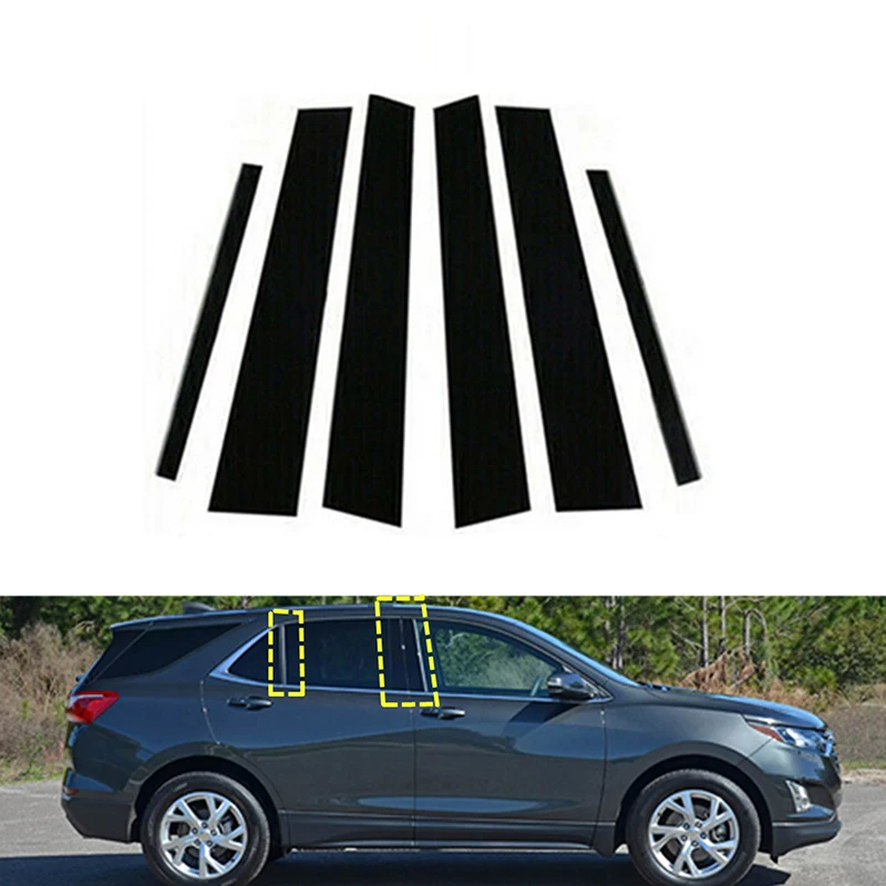 6Pcs ڵ  Խù â  Ŀ Ʈ  ƼĿ Chevy Equinox 2018-2021 2022 2023 2024   
