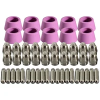 50Pcs Plasma Cutter Torch Consumables Electrode Nozzles Cups Kit For AG-60 SG-55 WSD-60 Fit CUT-60 LGK-60 Plasma Cutter 1