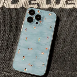 Vibrant Summer Swimming Pattern Anti - Drop Phone Case - Soft Protective Cover - Samsung A355G (A01)