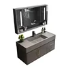 Manufacturers direct bathroom cabinet combination simple solid wood one basin face wash basin toilet washing table bathroom 1