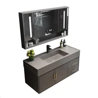 Manufacturers direct bathroom cabinet combination simple solid wood one basin face wash basin toilet washing table bathroom 1