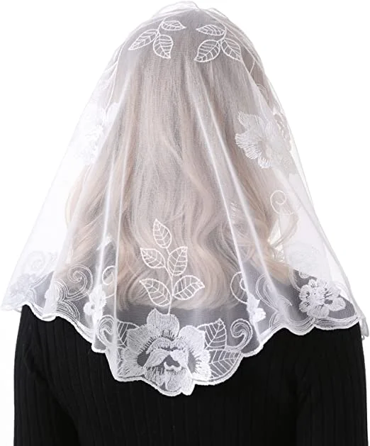 Spanish Style Lace Mantilla Women Head Covering Church Catholic Veil catholic church veil