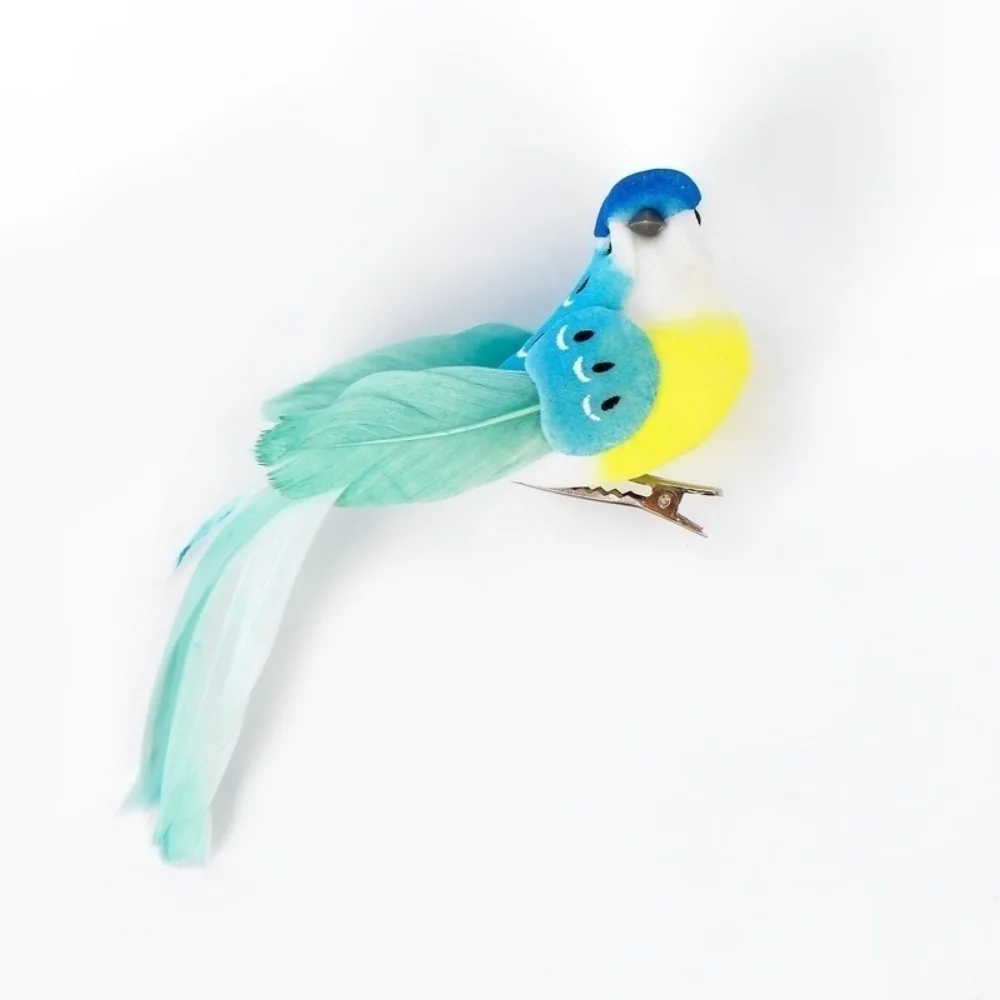 Simulation Artificial Bird Colorful Bubble Birds Home Outdoor Decor Ornament Decoration Yard Garden Accessories - 12 Pcs/box