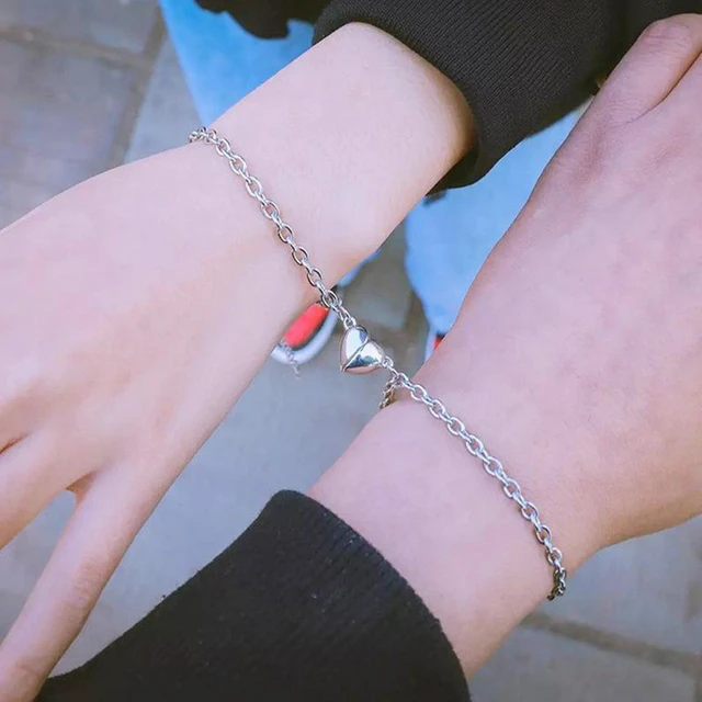 Magnetic Heart Couple Matching Bracelet