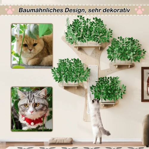 Kratzbaum in Kaktusform – 90 cm hoher Kratzbaum mit verdickten Sisal-Stängeln und Kipp-Schutz, Katzen-Kratzsäule – Detail 17