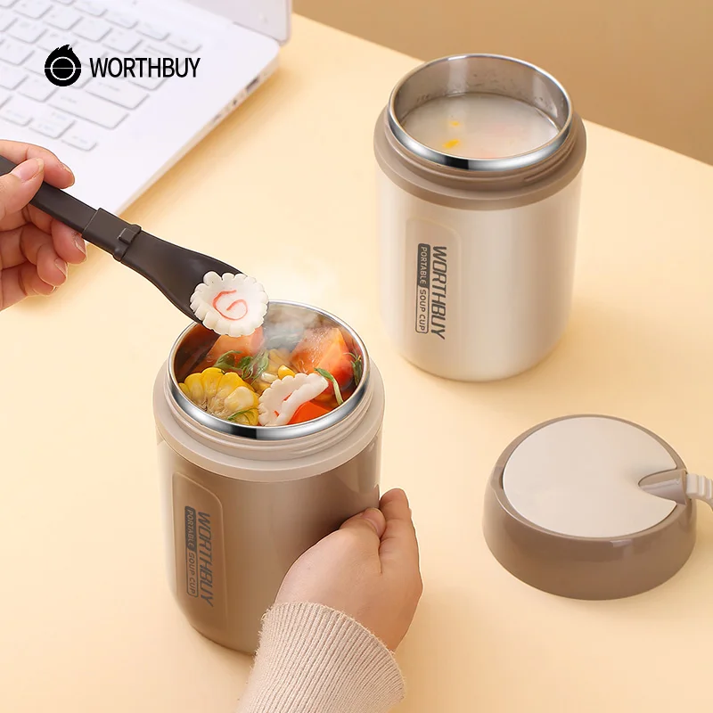 FEIJIAN Thermal Lunch Box Portable Stainless Steel Thermos Multi