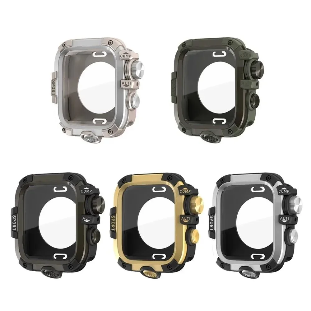 Premium Aluminum Alloy Watch Case with Screen Protector & Frame (46mm - 44mm)