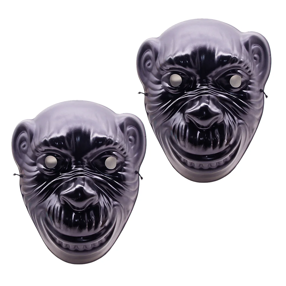 

2pcs Monkey Mask Simulated Chimpanzee Mask Halloween Chimpanzee Costume Mask