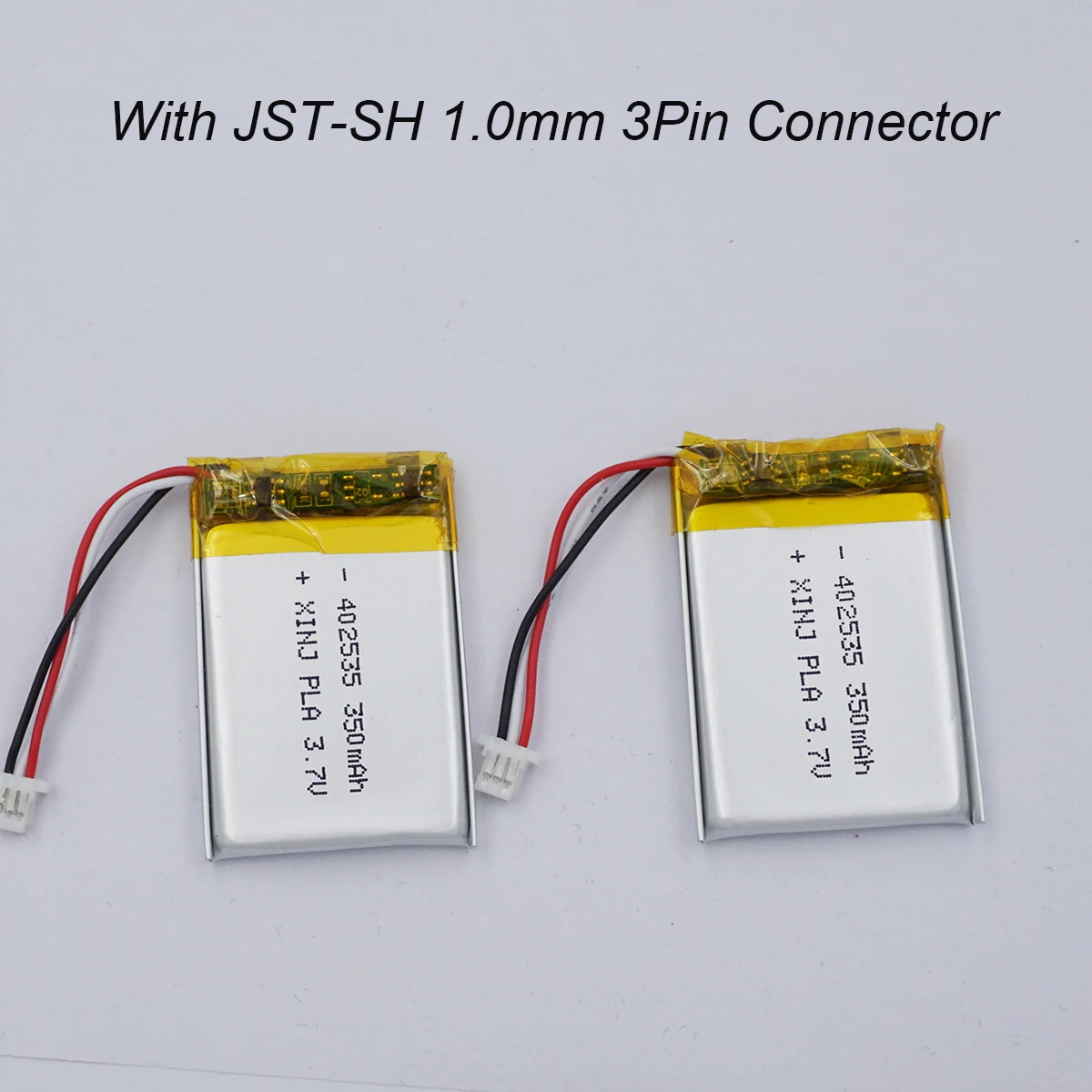 

2pcs 3.7V 350mAh 1.29Wh Rechargeable Li-ion Battery 402535 JST-SH 1.0mm NTC Thermistor For GPS Mouse Bluetooth Speaker DashCam