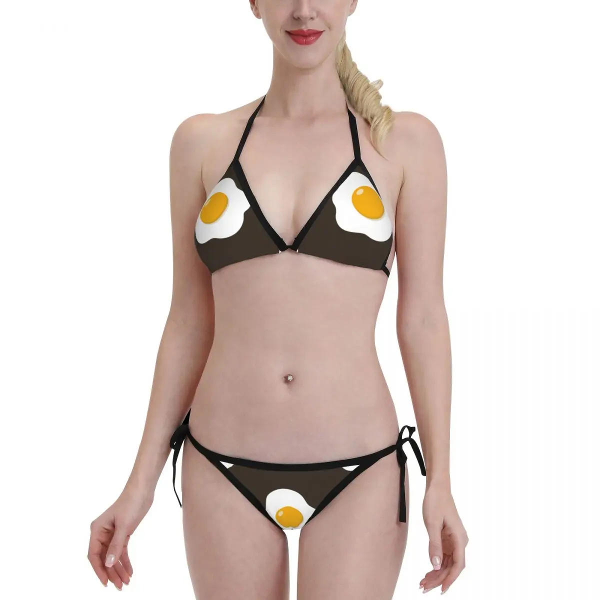 

Poached Egg Sexy Bikini Set 2022 New Halter Swimsuit Women Bathing Suit Summer Biquini XXL