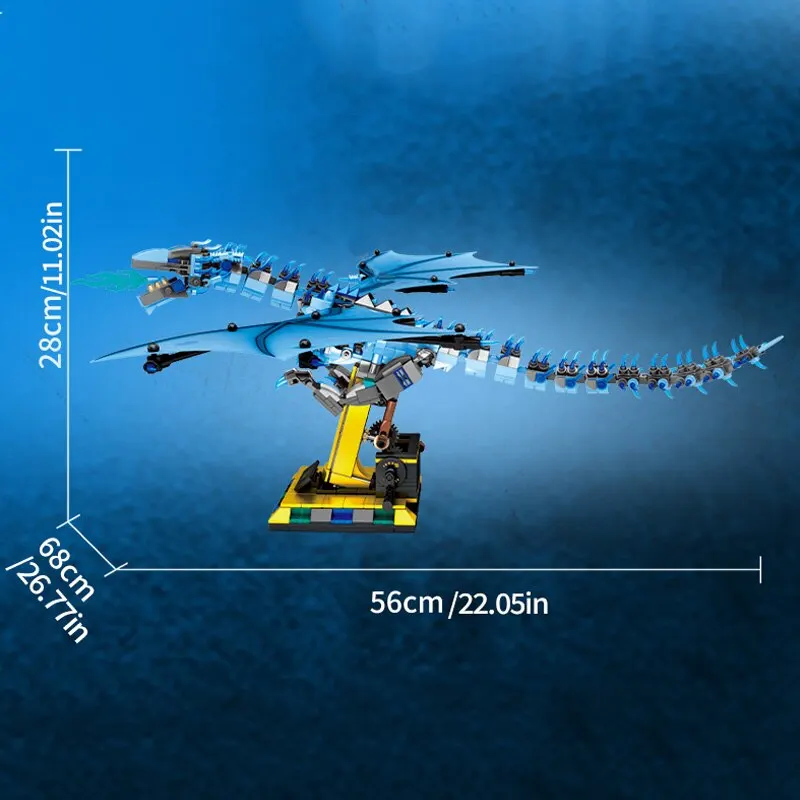 1186PCS 스마우그 드래곤 건설 빌딩 블록 디스플레이 스탠드 DIY 컬렉션 선물 모델 장난감 어린이 크리스마스 선물