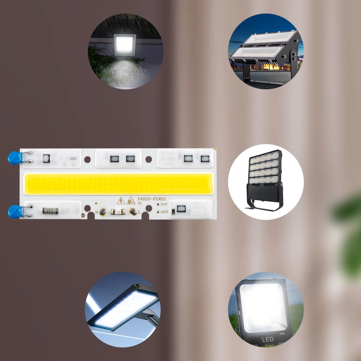 Description Picture 6 of itemHigh Power 40*90mm AC 220V COB LED Chip 30W Smart IC No Driver Need Cold Warm White For LED Flood Light Spotlight DIY