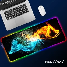 Assassin's Creed Gaming Mousepad Game Slipmat RGB LED Setup Gamer Decoration Cool Mouse Mat Pc Republic Of Gamers With Cable Rug