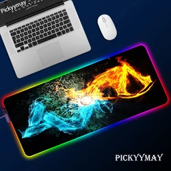 Tapis de souris de jeu de la république des joueurs avec câble, décoration Cool avec LED RGB 