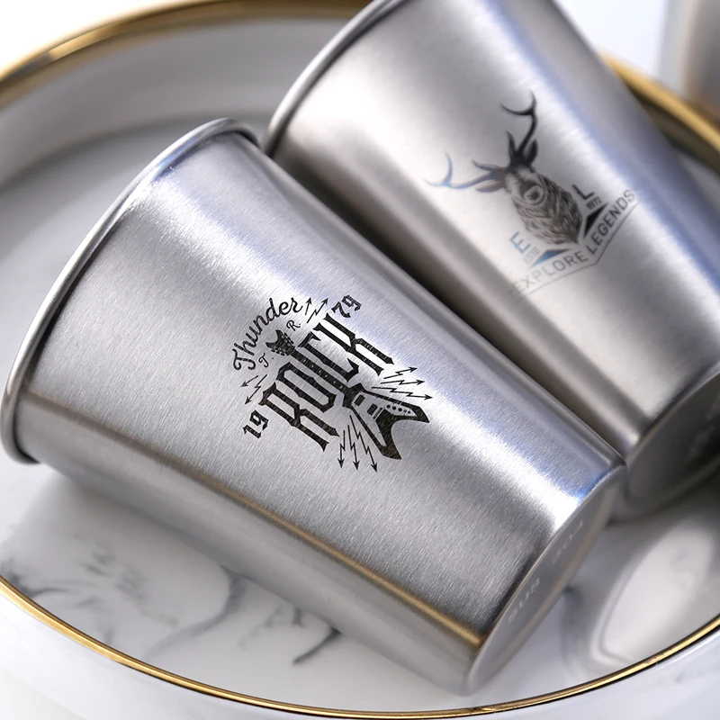 Stainless Steel Cups Beer Coffee Gargle Cold Water Drinks Use