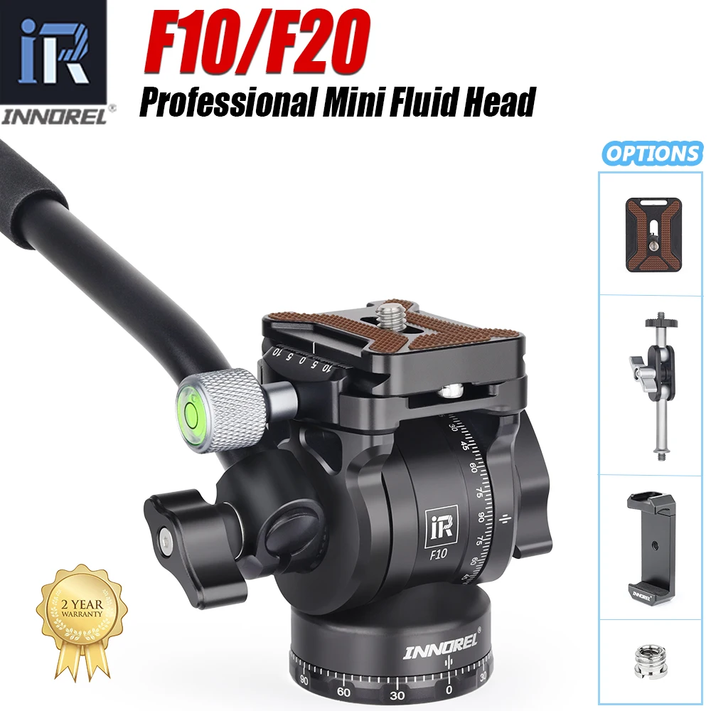 Cabeça Fluida Mini Tripé para Câmera Dslr Cabeça Fluida Arca Swiss Placa de Liberação Rápida Monopés F10 F20