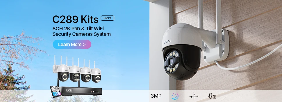 Sd4aebeeb5f6444e18a8f2e1776b24bf5M ZOSI 5MP Wireless CCTV System 4CH 3K Powerful H.265+ NVR 2/4pcs 5MP IP Bullet CCTV Camera WiFi Security System Surveillance Kits