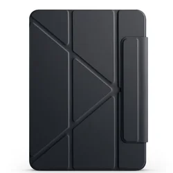 Enhanced Product Title: 

Premium Smart Fold Leather and Acrylic Hard Magnetic Tablet Cover - iPad Air 5 10.9 (Black)