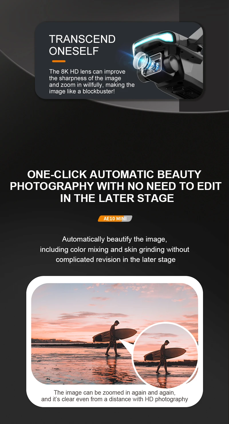 KBDFA AE10 Drone - 6K Mini Brushless Motor Drone Fpv HD 4K Profesional Dual Camera Drones Christmas Gift GPS Quadcopter Rc Toys for Boys 20 KBDFA AE10 Drone, transcend oneself the 8k hd lens can improve the sharp