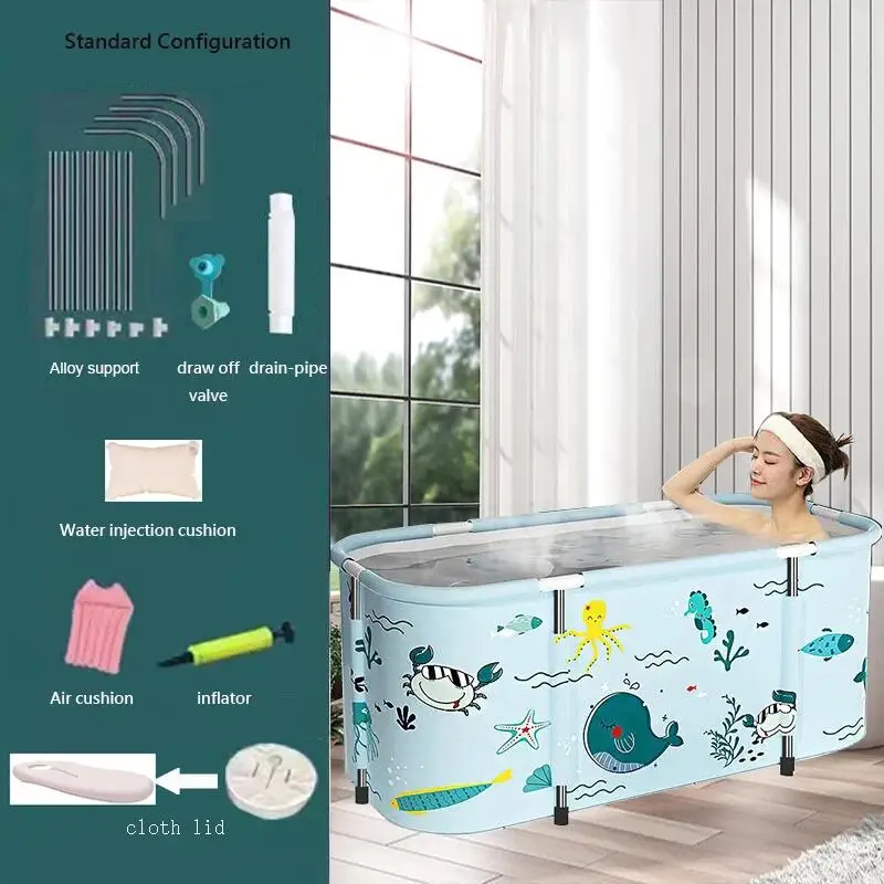 Vasca Compatto Risparmio Spazio Vasca Da Bagno Pieghevole Per Babini E Adulti, Vaschetta Bagno In Vasca Da Bagno Portatile - 3