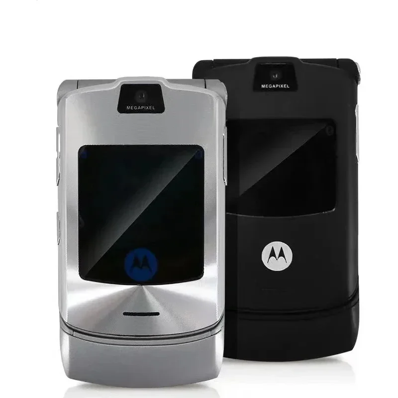 Telefono Bluetooth Flip Sbloccato Ricondizionato Gsm 850/900/1800/1900 Adatto Per Telefono Motorola V3 Vecchio Pulsante Di Alta Qualità
