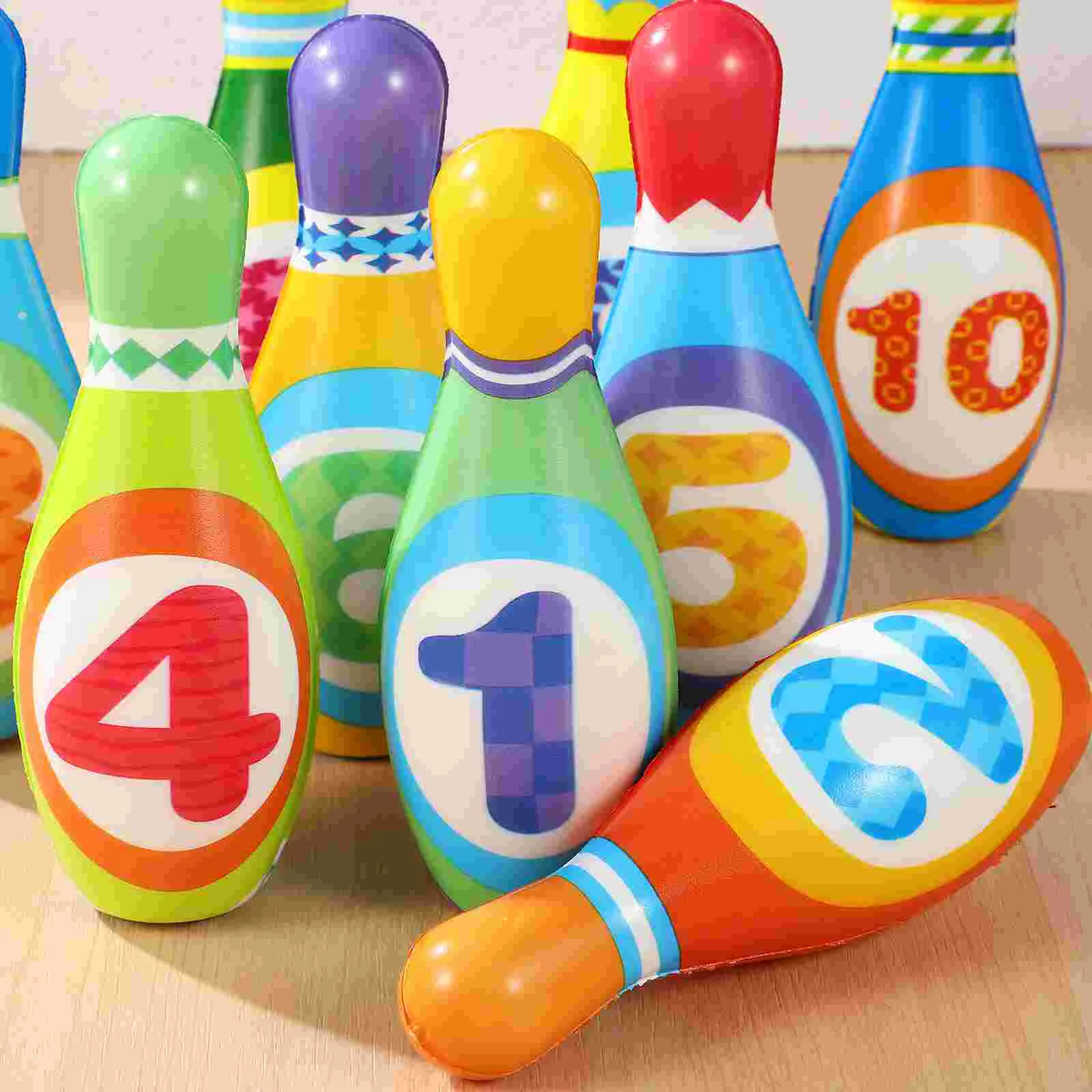 Toddler Outdoor Indoor Family Kids Party Game Safe Practical Long Term Use Number Recognition Bowling Set Toy Kit Ball Pin Games