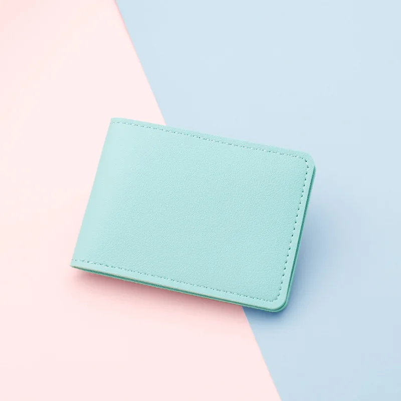 Credit card holder id card holder synthetic leather wallet leather bill organizer Candy color wallet case card holder PU driver license holder leather cover car driving cover business ID pass portable wallet