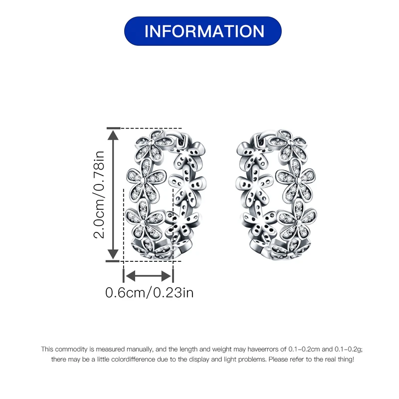 Echte Creolen aus 925er-Sterlingsilber, bunter Zirkon, helle Sternenhimmel-Ohrringe für Damen, Verlobung, Hochzeit, Party, Silberschmuck – Detail 15