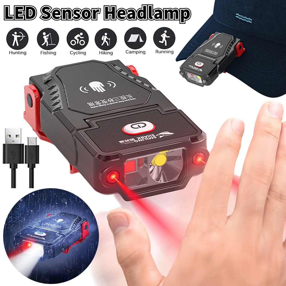 Sensor-de-led-farol-super-brilhante-chap-u-clipe-tampa-luz-pesca-farol ...