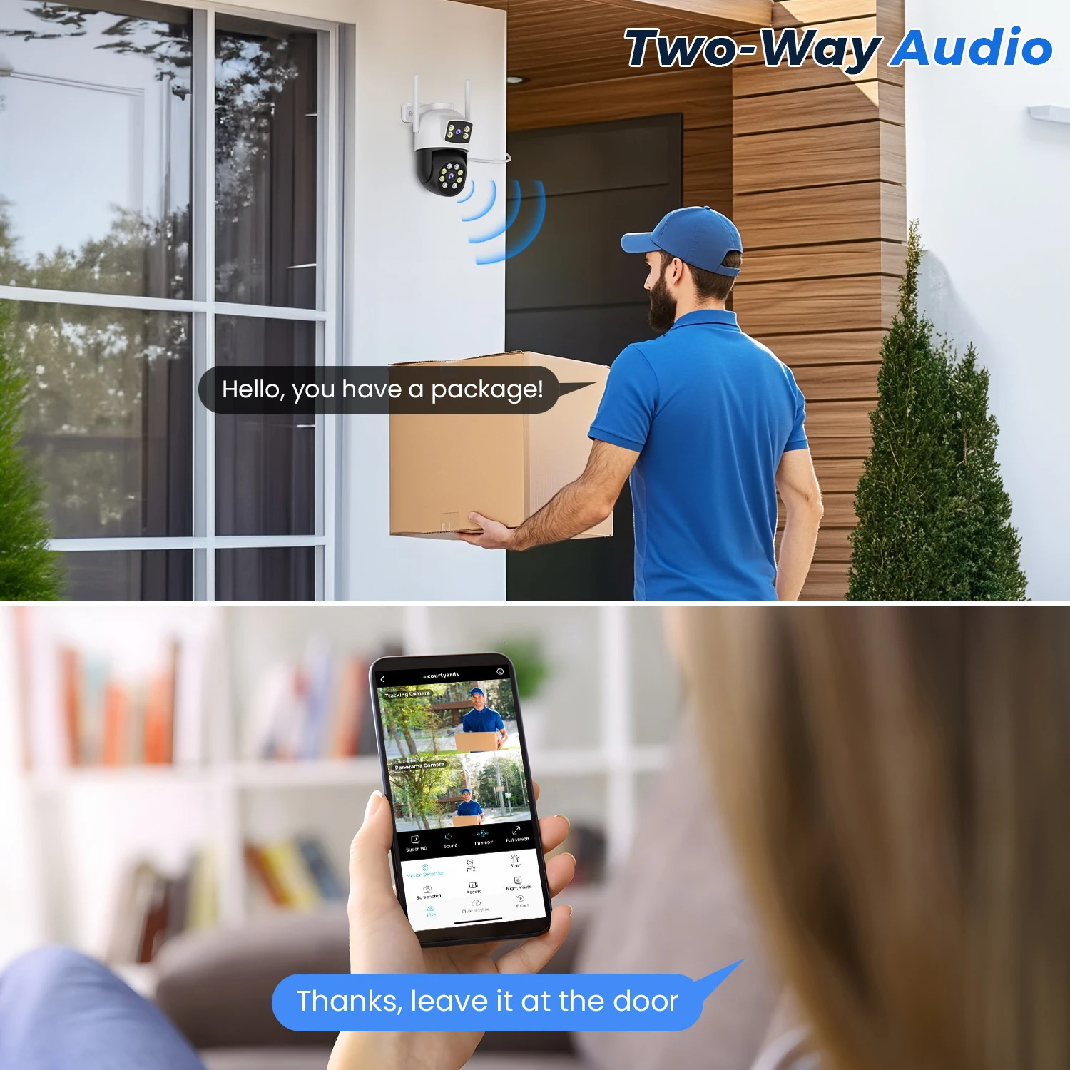8MP PTZ 5G HZ Wifi Camera Night Vision Human Detection 10MP Outdoor CCTV Wifi Su