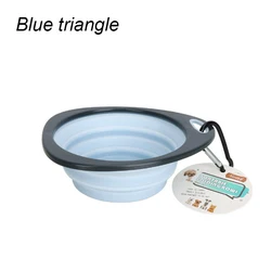 Collapsible Silicone Pet Food and Water Bowl with Carabiner (GRAY)