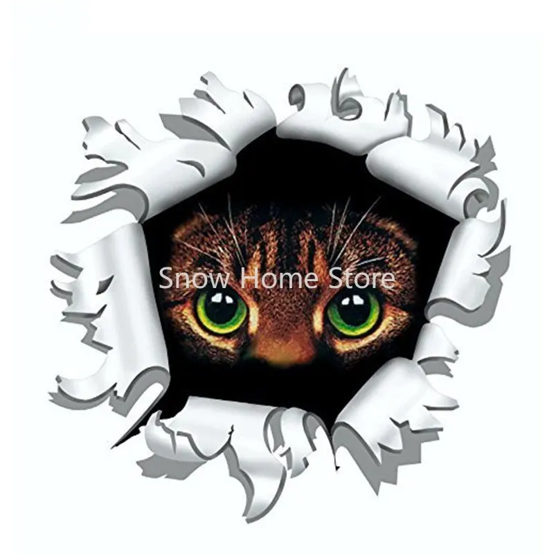 

Cat In Bullet Hole Car Sticker Funny Colorful Car Sticker Car Decal 15*15cm