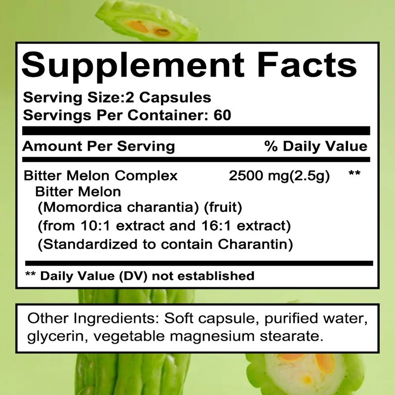 Daitea Natural Bitter Melon Extract Capsules Supports Weight Management Normal Blood Sugar Balance digestive capsules,berberine capsules,reishi capsules,black seed oil capsules,lions mane mushroom capsules