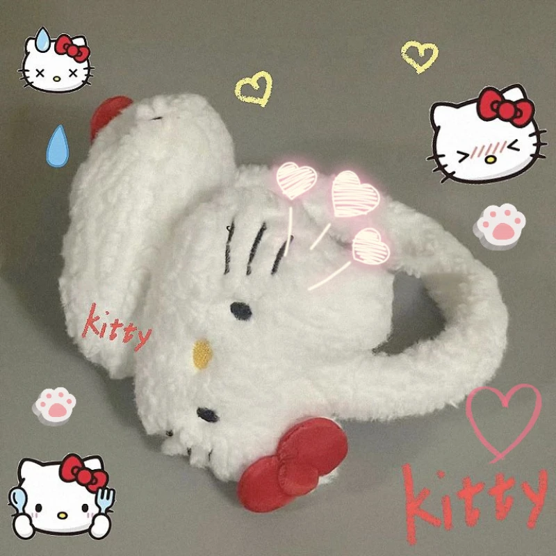 

Kawaii Sanrio Anime Hello Kitty Cute Cartoon Earmuff Sweet Lovely Keep Warm Thickened Earmuff Girly Heart
