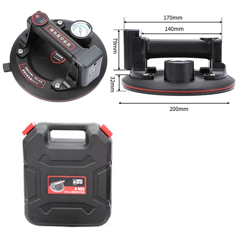 8 Inch Electric Vacuum Suction Cup 220kg Bearing Heavy Duty Vacuum Sucker