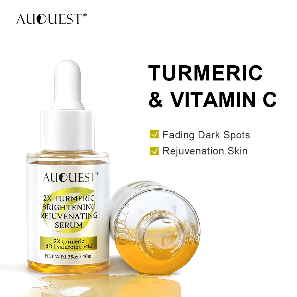

AUQUEST Turmeric Face Serum Vitamin C Rejuvenation Skin Care Hyaluronic Acid Facial Pore Serum Women Skincare Products 40ml