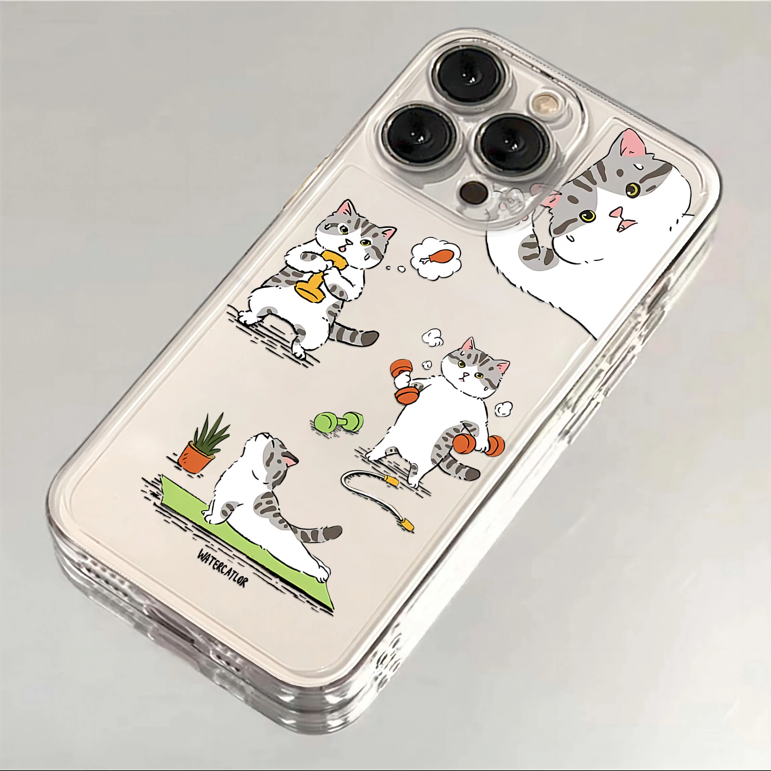 Creative Cute Cat Soft Transparent TPU Phone Case