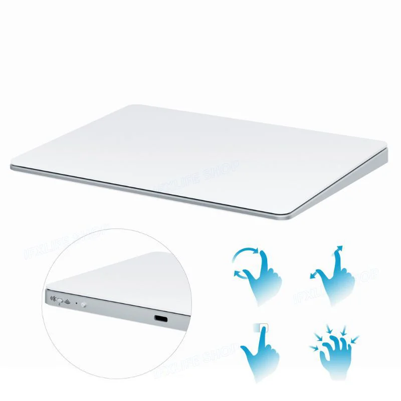 KSTOP 2.4GHz Bluetooth Touchpad Multi-function Gestures Trackpad Rechargeable Wireless Touchpad For Laptop iPad IOS Mac Android